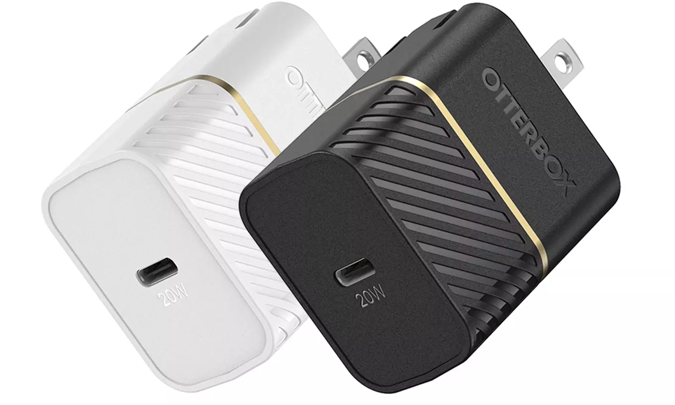 OtterBox USB-C to USB-C Fast Charge Wall Charger 20W - Black or White - Primary Image
