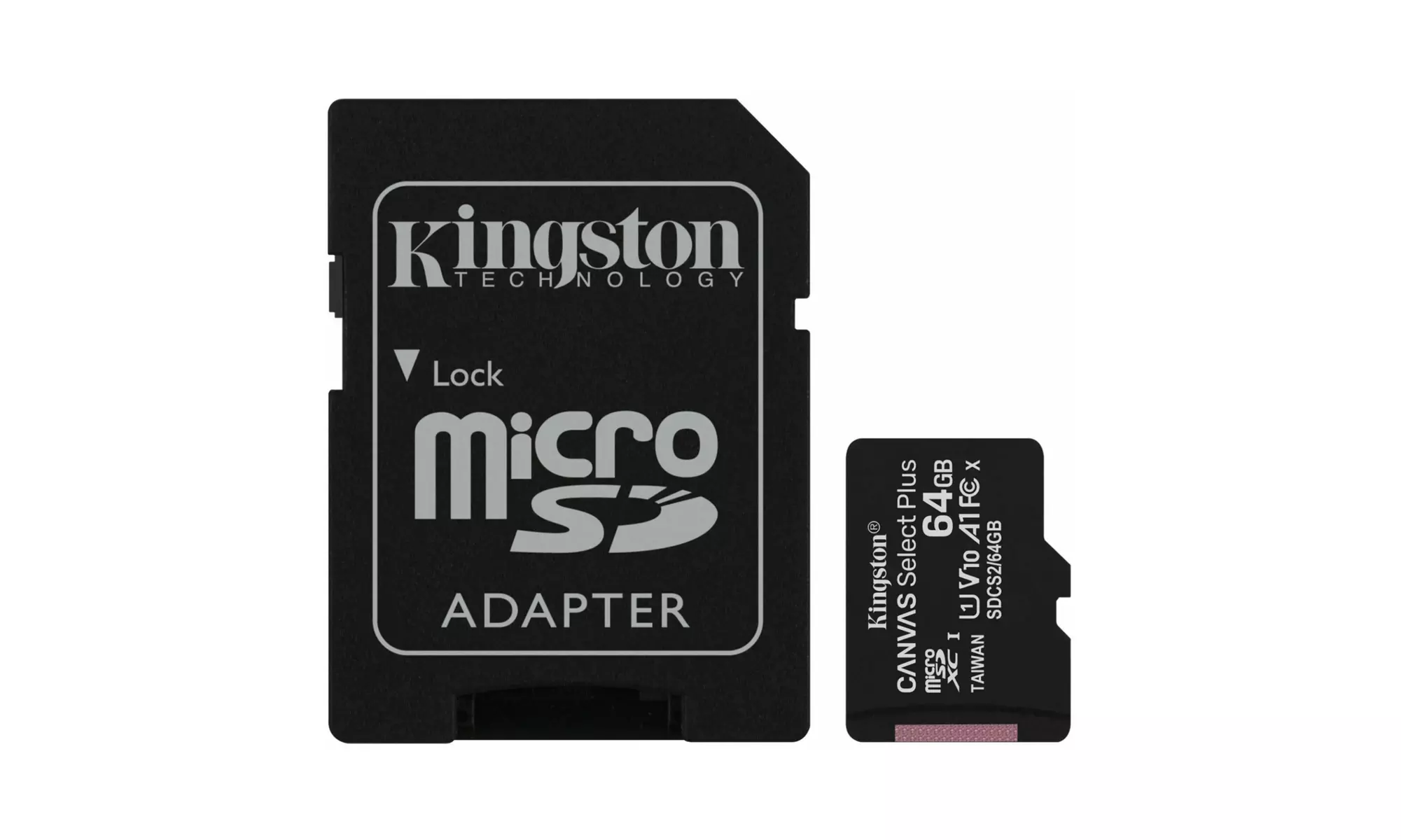 Kingston Canvas Select Plus 64GB UHS-I microSDXC Memory Card with SD Adapter - Primary Image