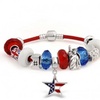 Image 4: 925 Silver Patriotic USA Olympian Charm Bracelet