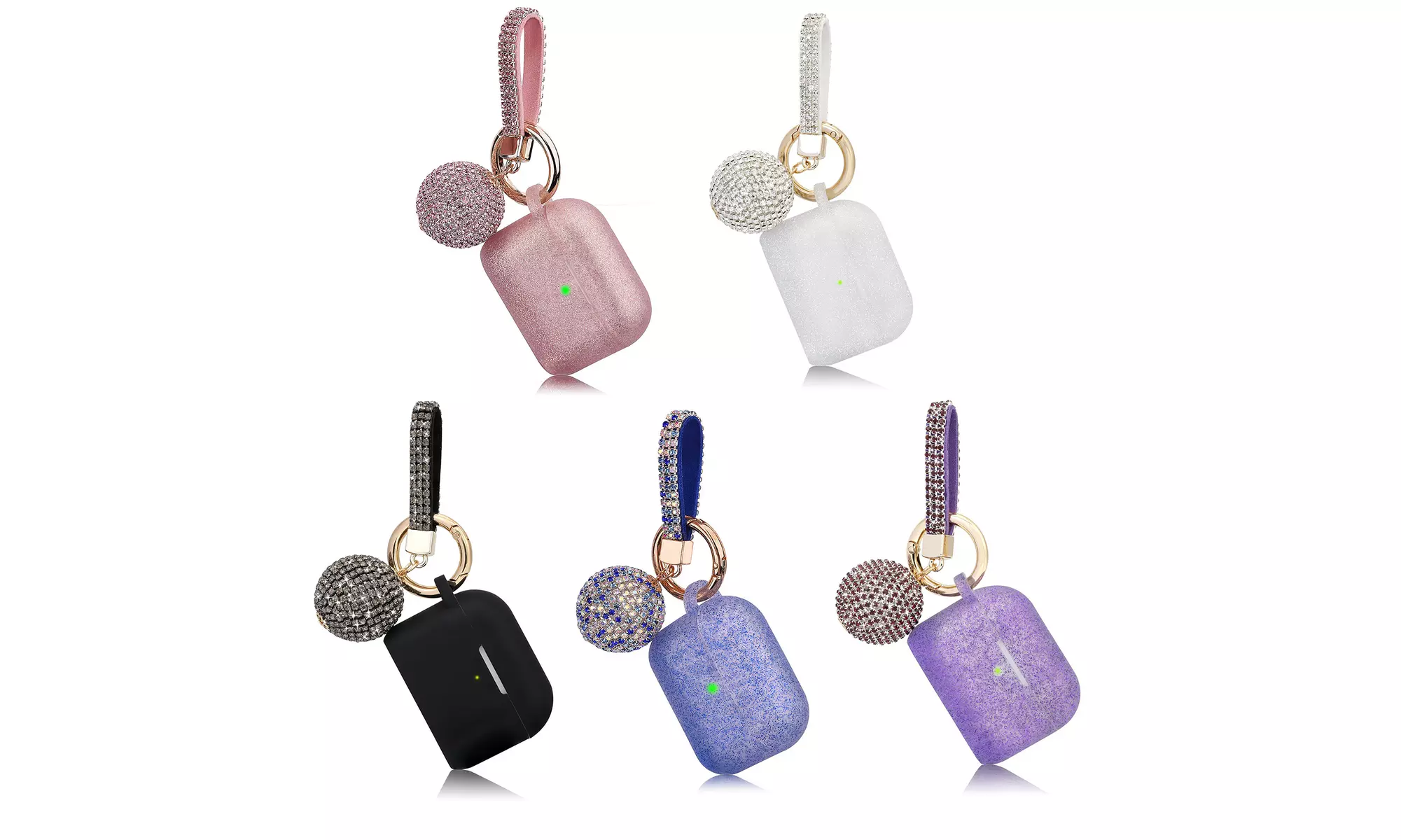 AirPod Pro Disco Crystal Ball w/ Silicone Protective Case Keychain Set (2-Piece) - Primary Image