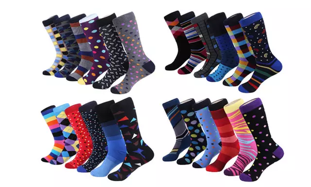 Groupon Exclusive Mio Marino Men's Designer Dress Socks (24-Pack) - Primary Image