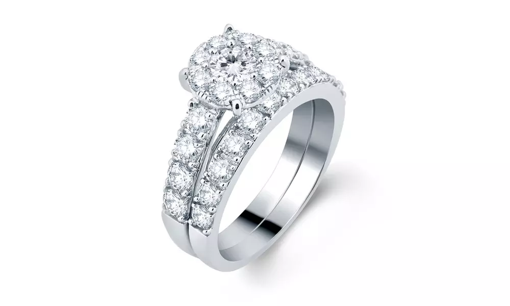 2 CTTW Round Diamond Bridal Set in 10K Gold - BS14896W - Primary Image