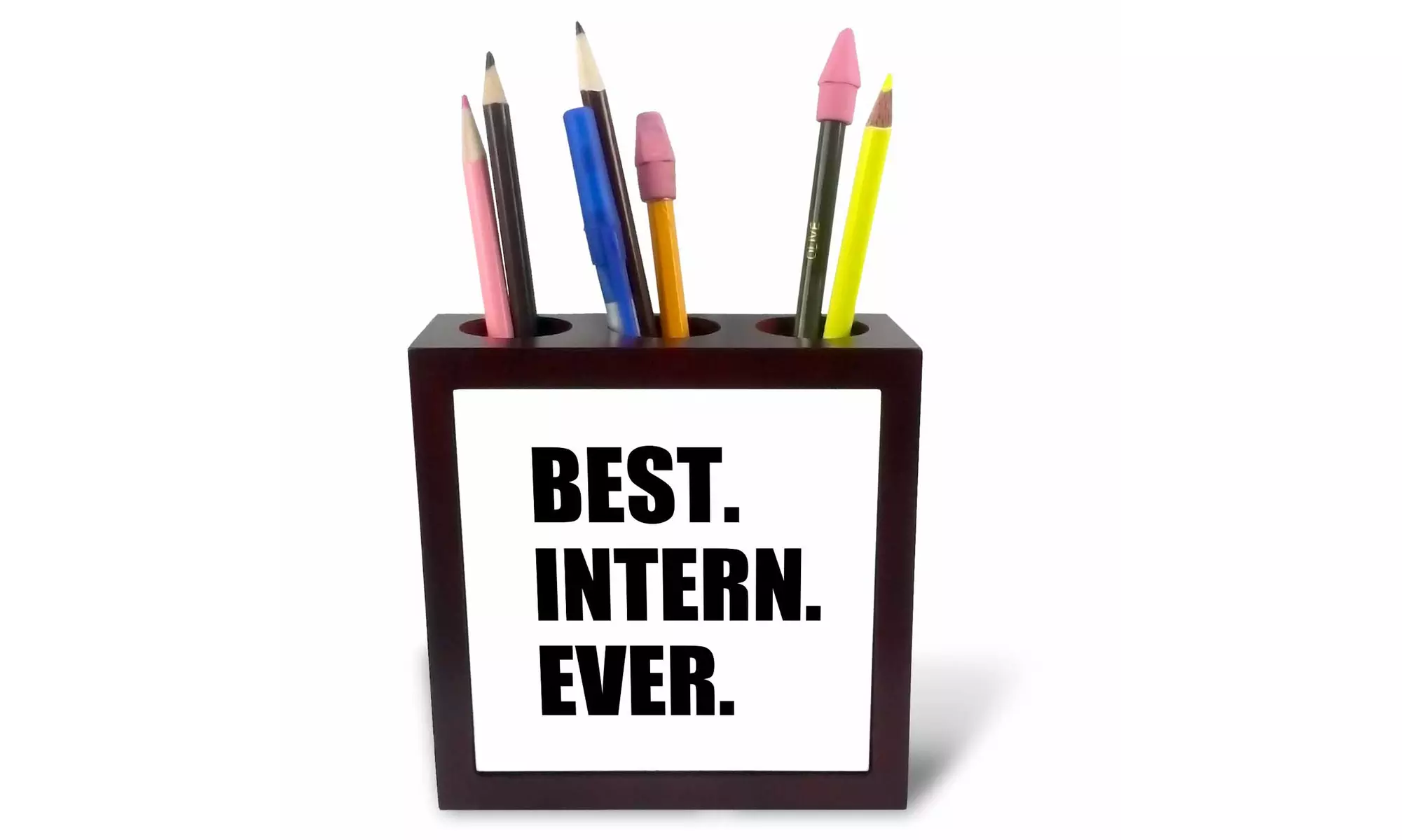 Tile Pen Holder - Best Intern Ever - fun appreciation gift for internship job - Image 2