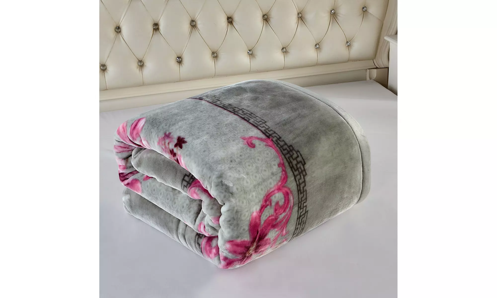 JML Heavy Fleece Blanket,2 Ply Printed Bed Blanket For King Size,85"x93",10Lb