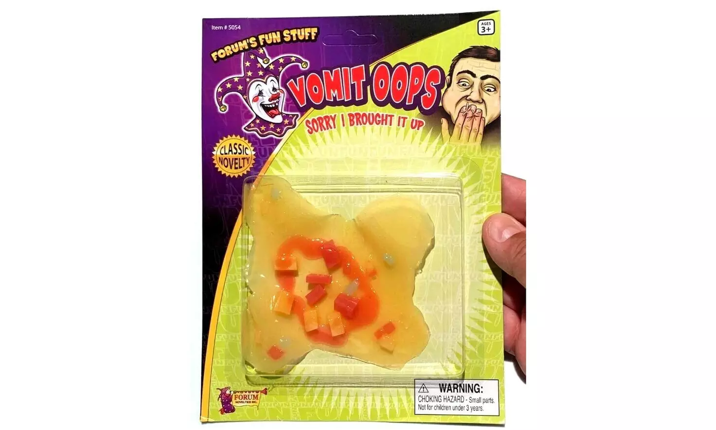 4" FAKE VOMIT OOPS Barf Puke Joke Prank Gag Dog Human Gross Rubber Funny Gift - Second Medium