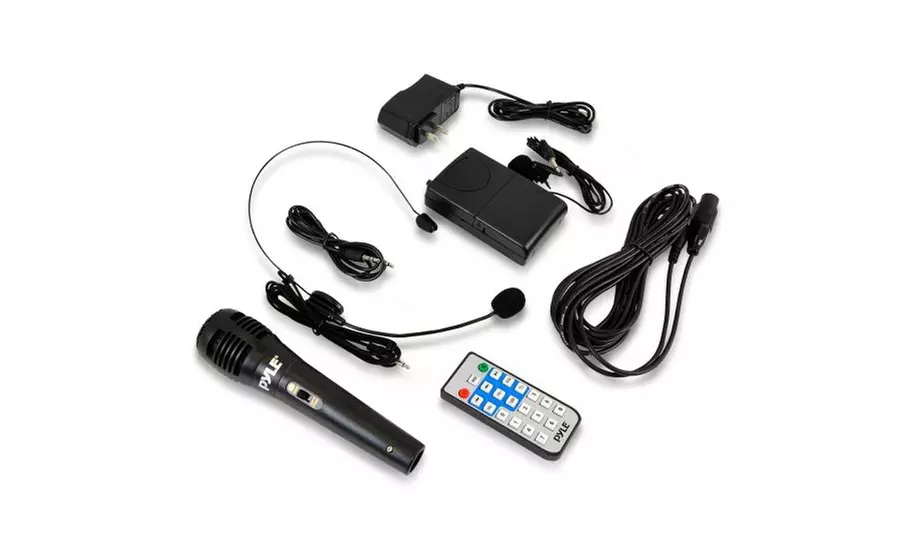 Pyle PWMA335BT Portable Bluetooth Karaoke Speaker System with Flashing DJ Lights - Second Medium