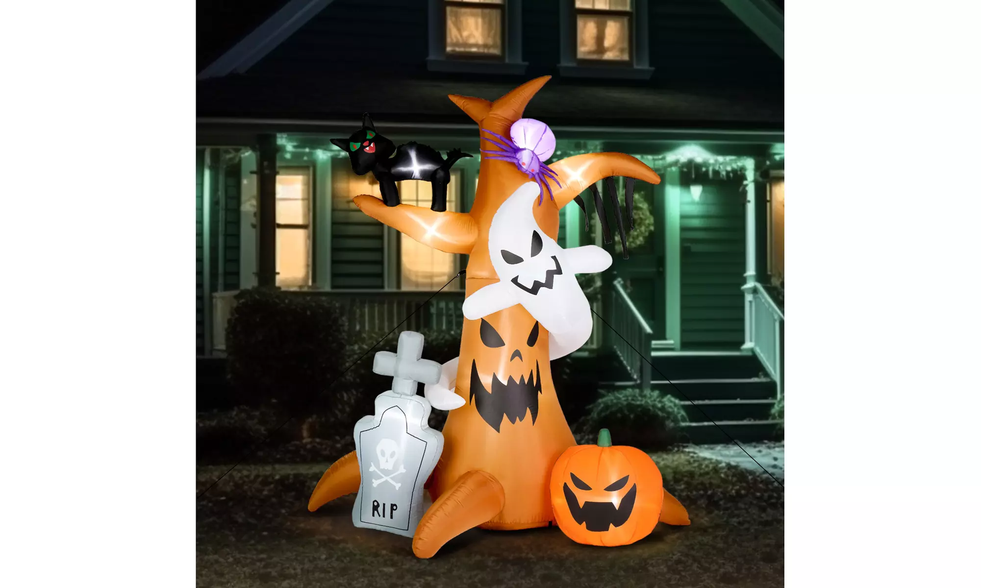 8ft Garden 9pcs LED String Lights Inflatable Halloween Decoration