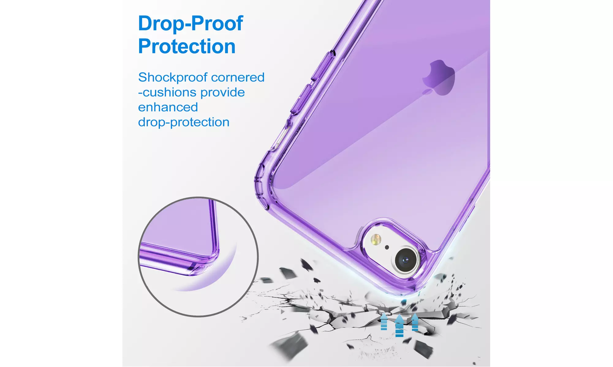 3-Way Metal Kickstand Case for Apple iPhone SE 3/2, iPhone 8/7, Bumper Cover