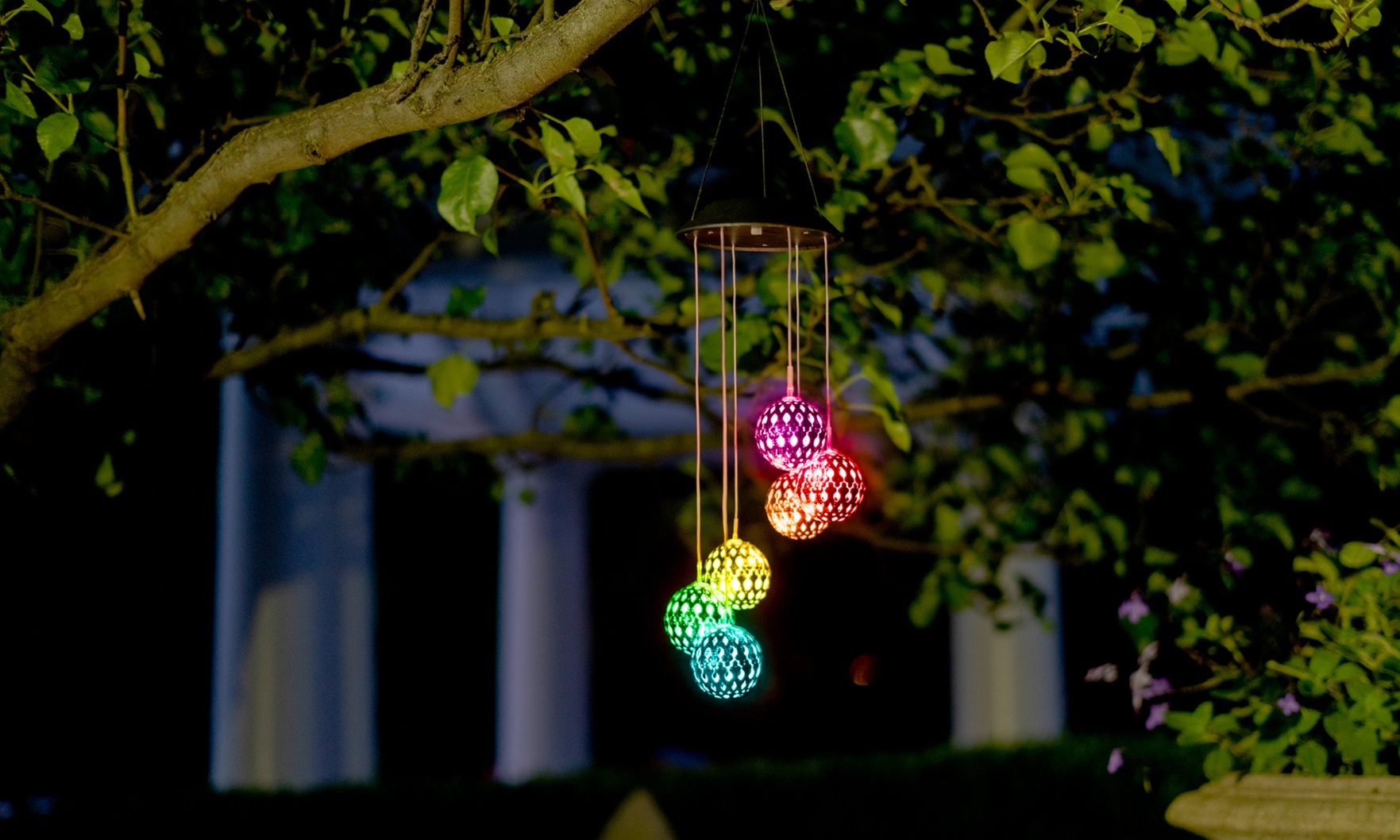 Solar Color Changing LED Mobile Wind Chime (1or 2 Pack)