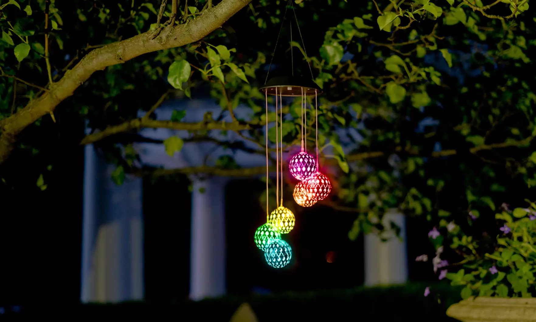  Solar Color Changing LED Mobile Wind Chime (1or 2 Pack)
