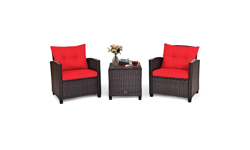 Up To 55% Off On Costway 3PCS Patio Rattan Fur... | Groupon Goods