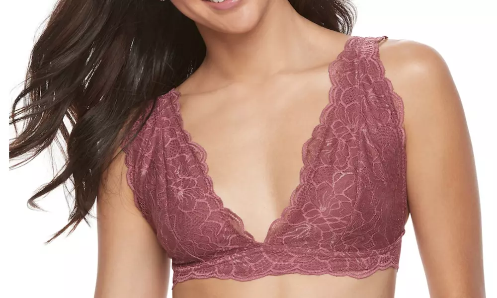 Body Frosting Womens Deep V Lace Halter Bralette Crop Top Bra (3-Pack) - Primary Image
