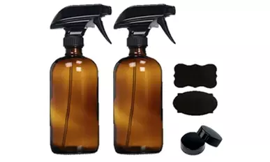 16 Oz Amber Glass Spray Bottles (2-Pack) - Primary Image