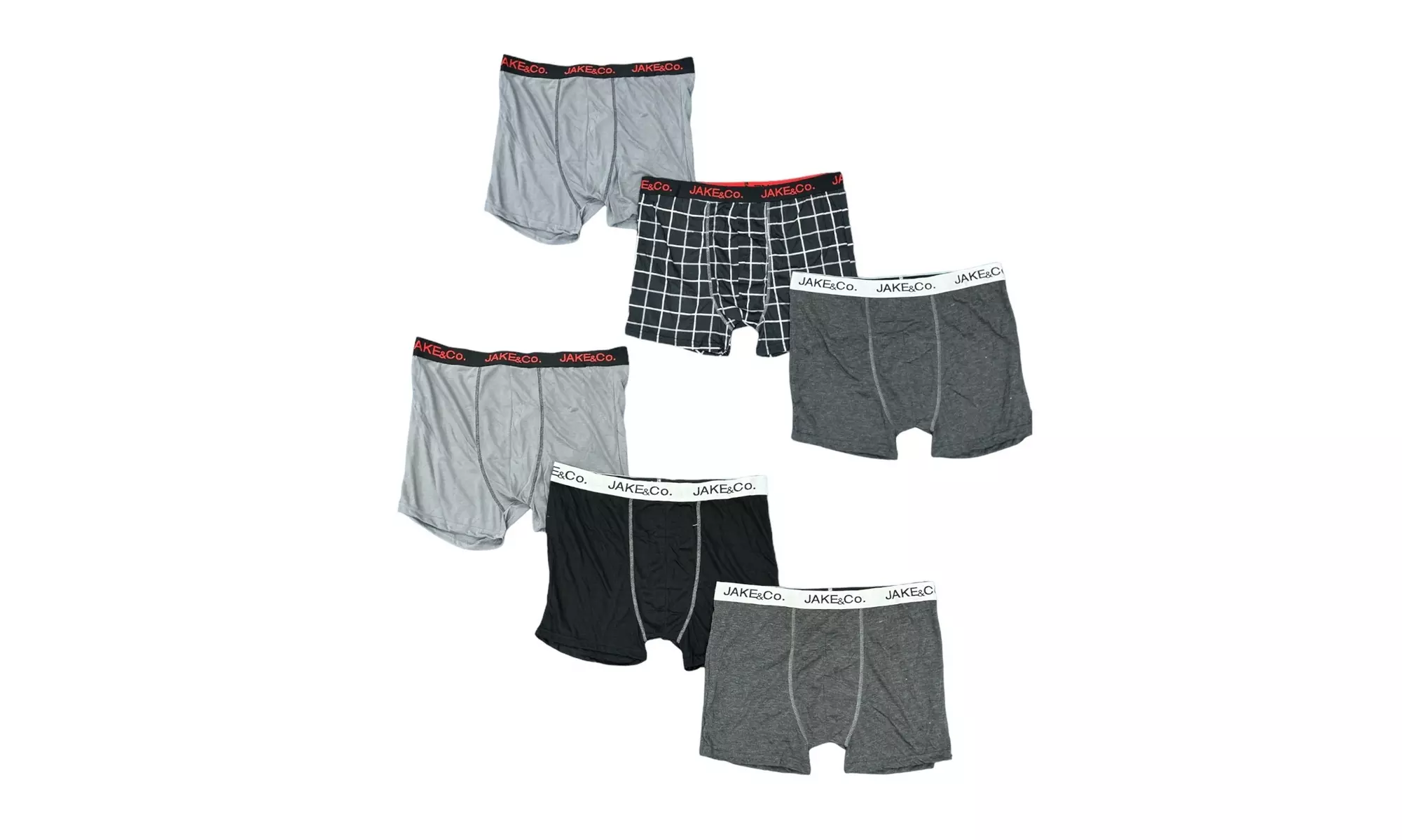 Mens 6 Pack Boxer Briefs - Super Stretch - Second Medium