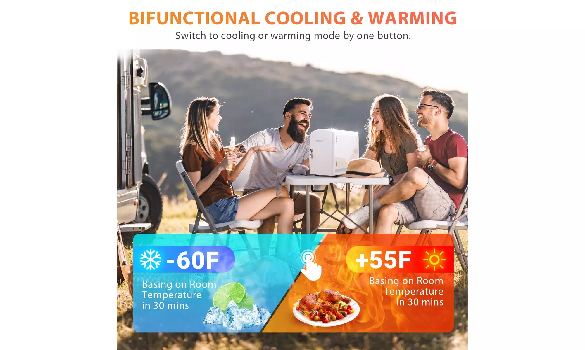 TACKLIFE Mini Fridge 4 Liter AC/DC Portable Personal Fridge - Second Medium