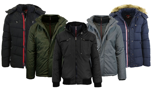 Spire by galaxy men's heavyweight sale winter parka jackets with detachable hood