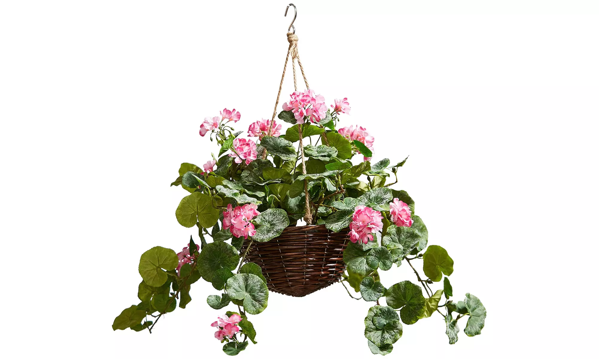 Hanging Artificial Flowers & Ivy Plants with Basket by Pure Garden - Primary Image