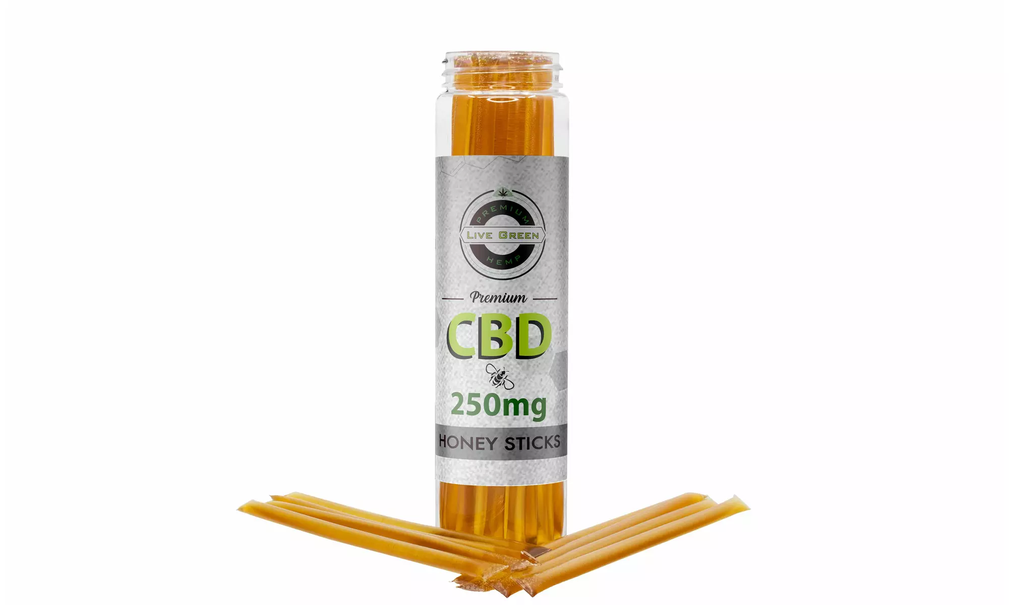 CBD Honey Sticks 250mg (25-Pack) by Live Green Hemp - Second Medium