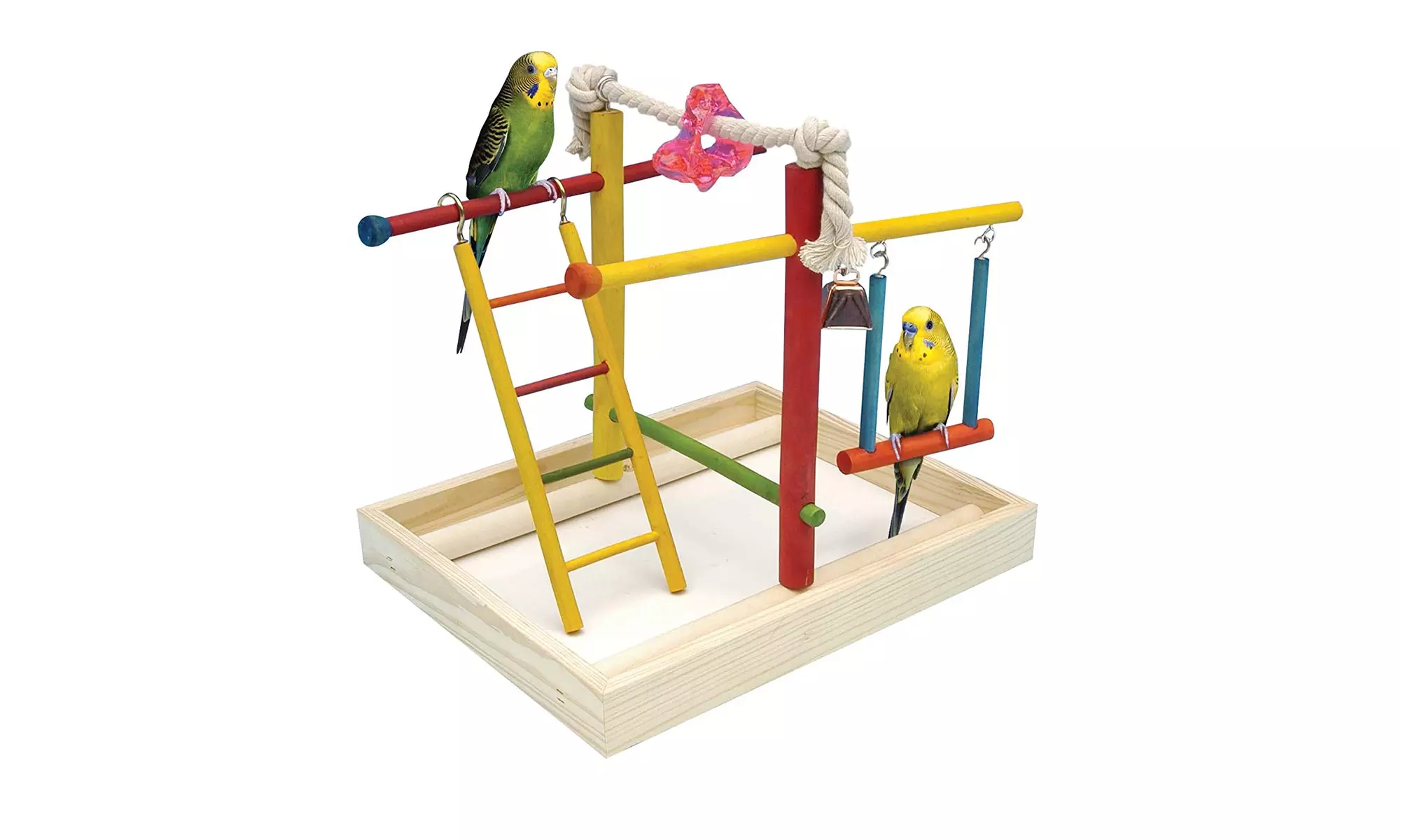 Penn Plax Wood Bird Playpen, Parrot Playstand Bird Playground - Medium - Second Medium