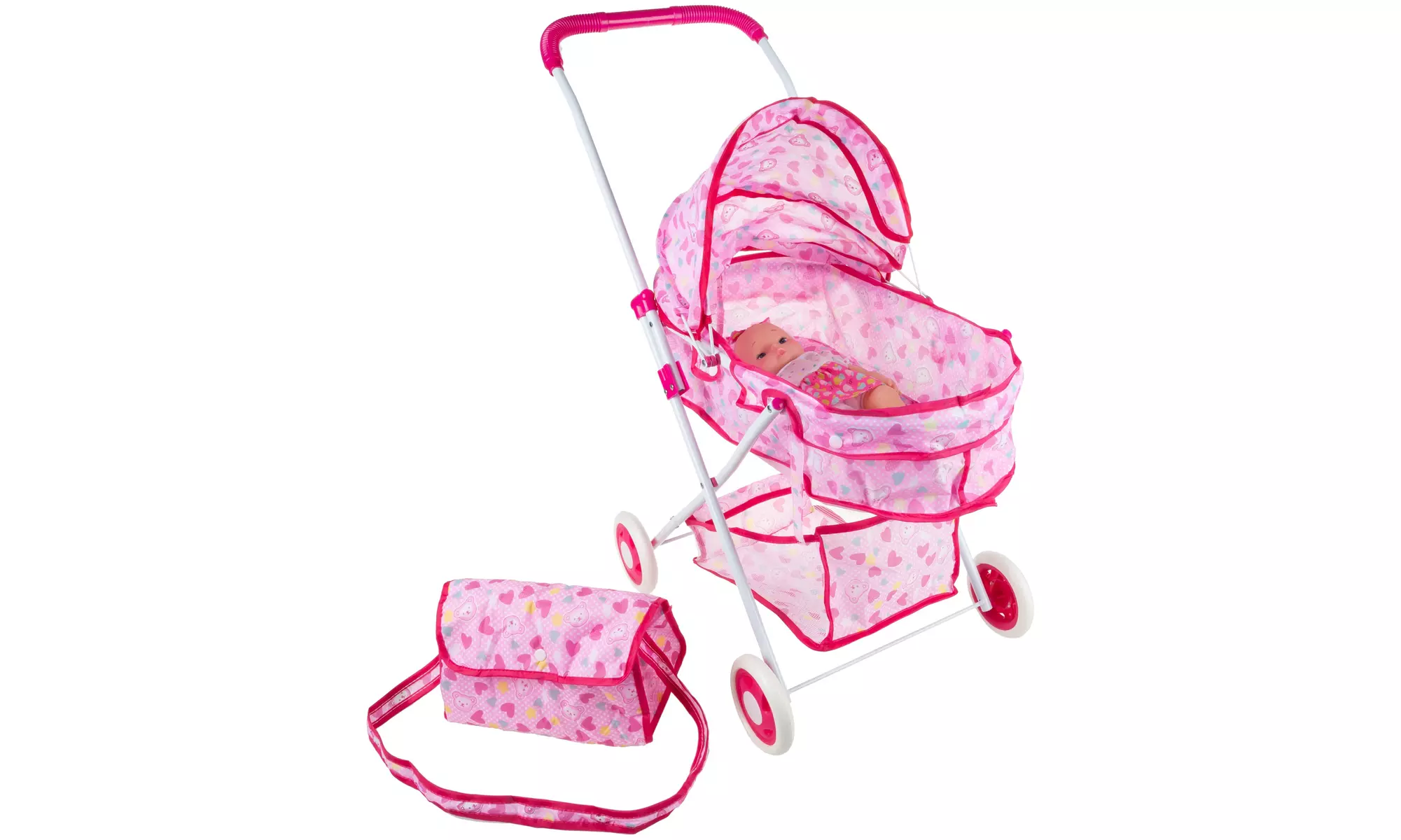 Hey! Play! Deluxe Toy Pram Carriage for 18" Baby Dolls - Second Medium
