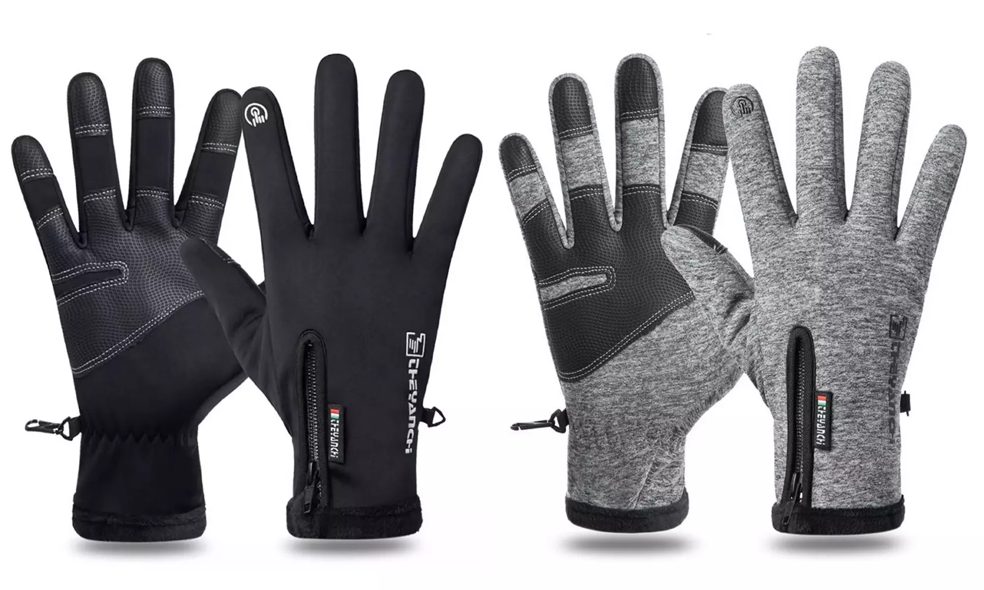 2 Pairs Winter Gloves for Men Touch Screen Gloves Cold Weather Warm Gloves