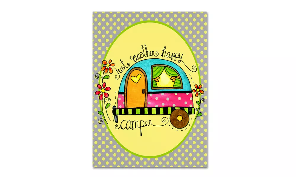 Jennifer Nilsson 'Just Another Happy Camper' Canvas Art - Second Medium