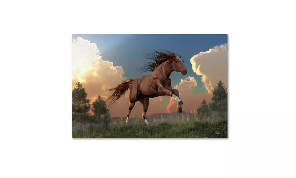 Daniel Eskridge 'Running Free' Canvas Art - Primary Image