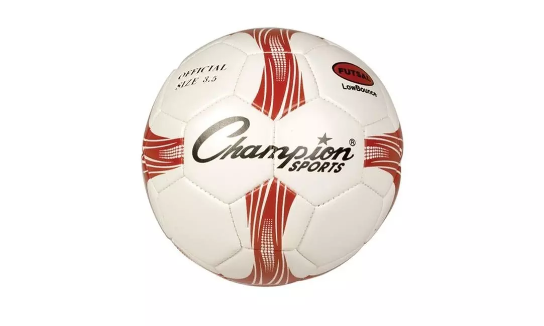Champion Sports FTS3 Futsal Soccer Ball Red & White & Black - Size 4 - Primary Image