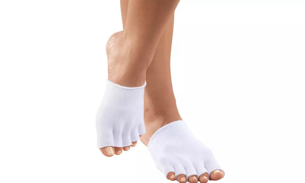 New Gel-Lined Compression Toe Separating Socks Gel Toe Socks Straighten Sock - Primary Image