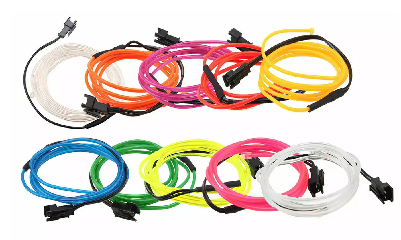 Neon LED Light Glow EL Wire String Strip Rope Tube Car Dance Party - Primary Image