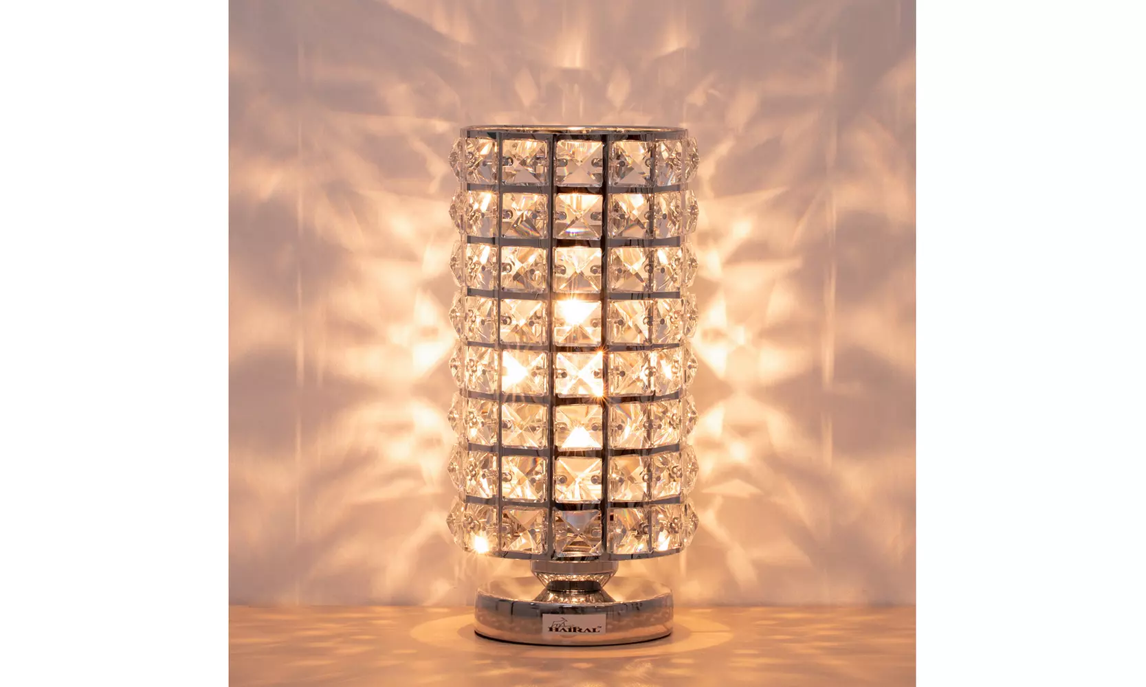 Columnar  Crystal Table Lamp Nightstand Desk Reading Decorative Light  - Primary Image