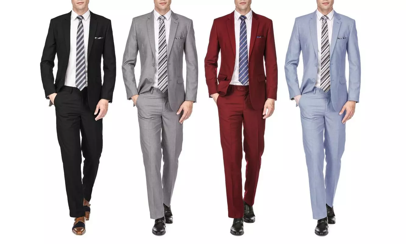 Braveman Solid Slim-fit 2-PC Suits - Primary Image