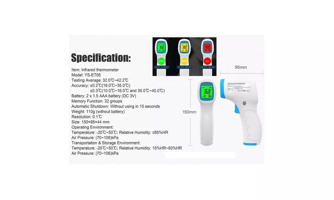Digital No-Contact Medical IR Infrared Thermometer - Second Medium