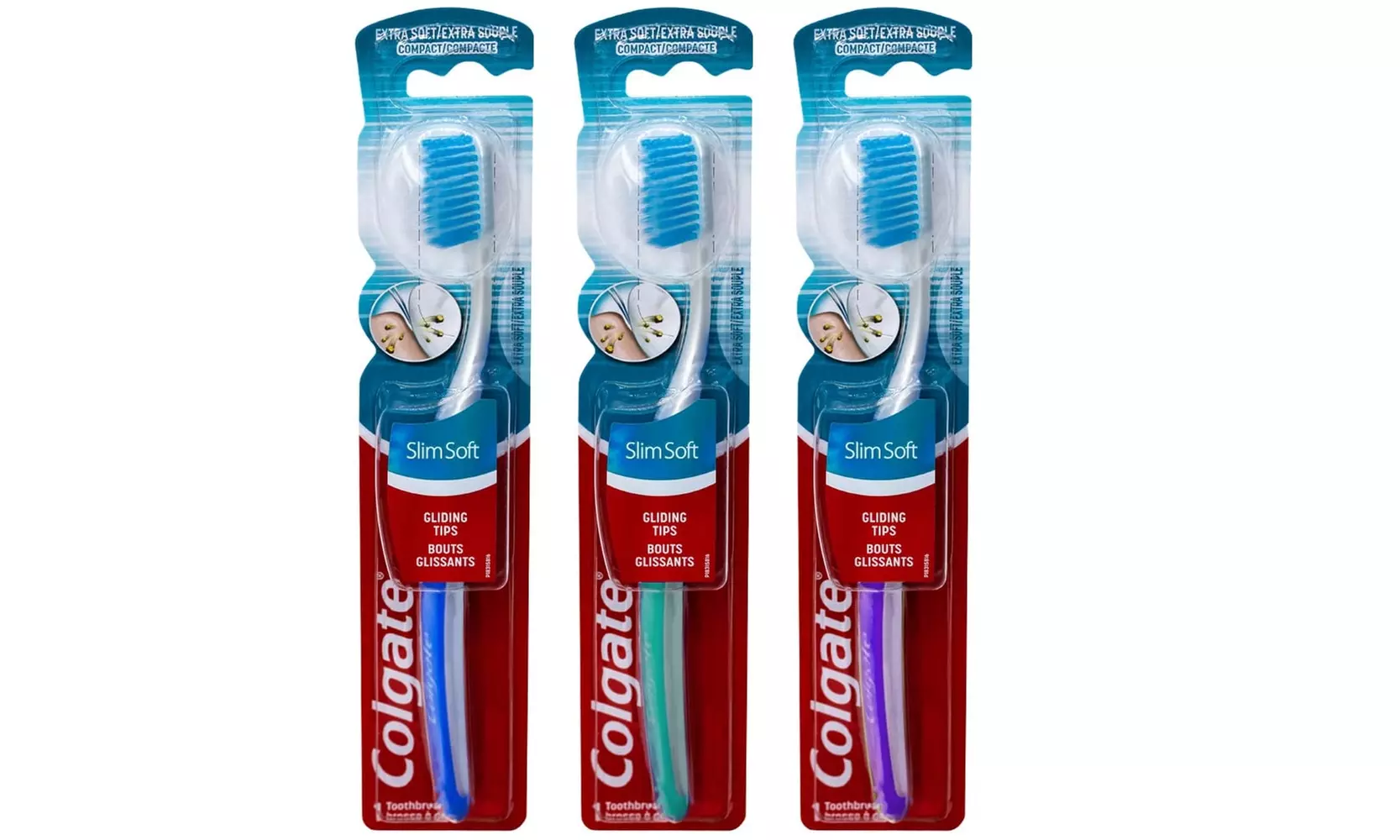 Colgate SlimSoft Ultra Soft Compact Head (Pack of 3) - Primary Image