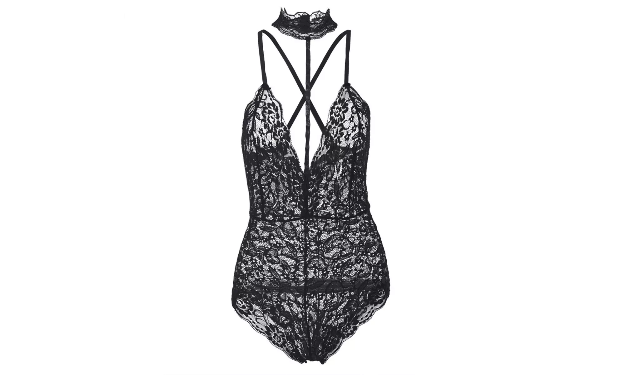 Nightwear Sleepwear Lingerie Babydoll Lace Dress Underwear Strap Bodysuit