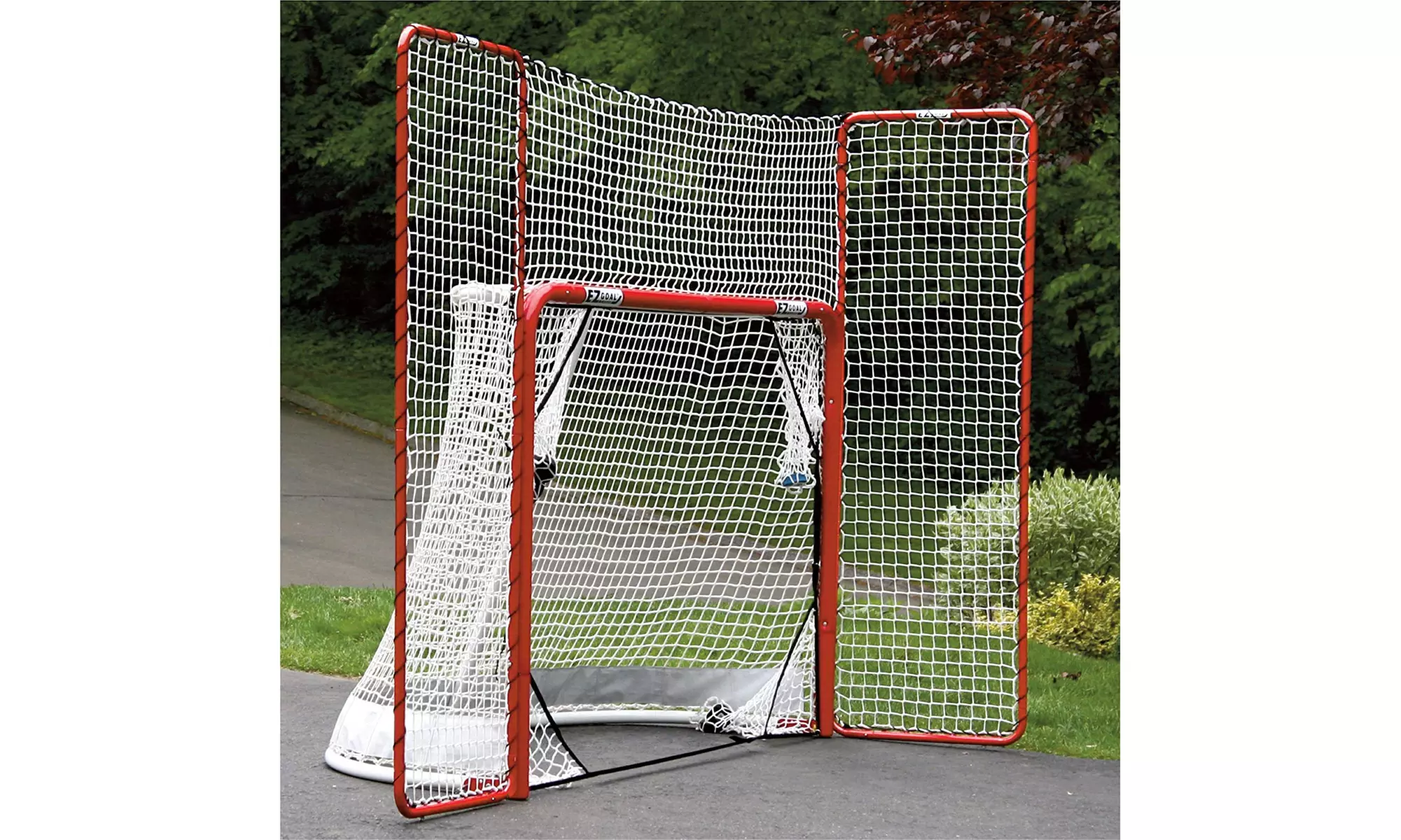 EZGoal 67009 2 In. Folding Hockey Goal With Backstop, Shooter Tutor & Targets - Primary Image