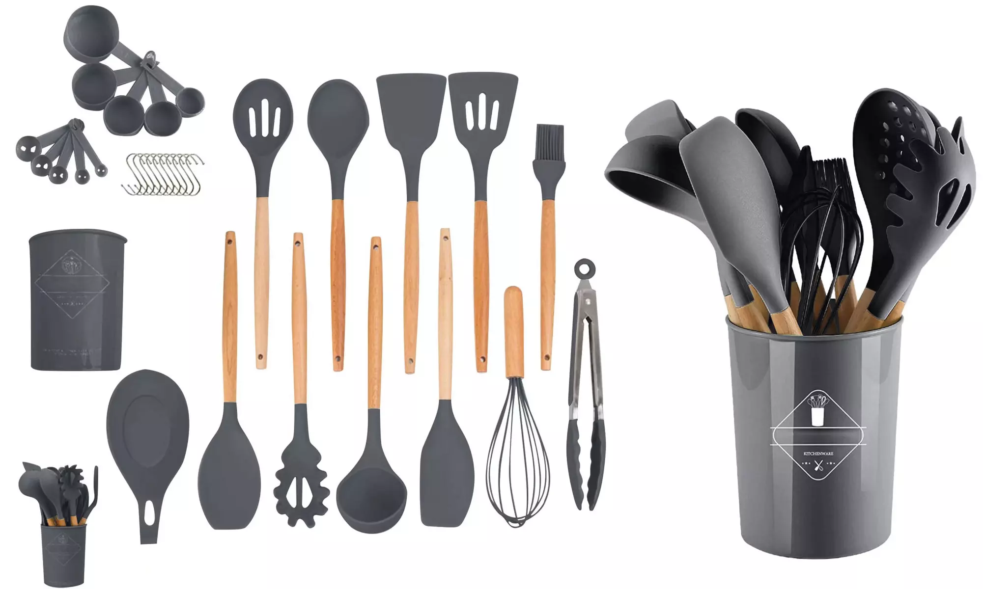 23 Pcs Kitchen Cooking Utensils Set Non-stick Heat Resistant Gadget Utensils Set - Primary Image