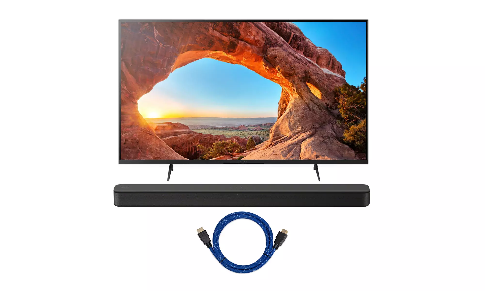 Sony KD43X85J X85J 43-Inch Class HDR 4K Smart LED TV (2021) with Soundbar Bundle - Primary Image