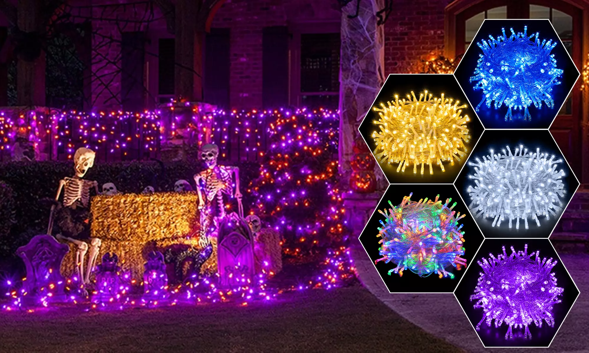 65.6Ft Fairy Lights Room Lights 200 Led USB Plug Halloween Decorations Lights