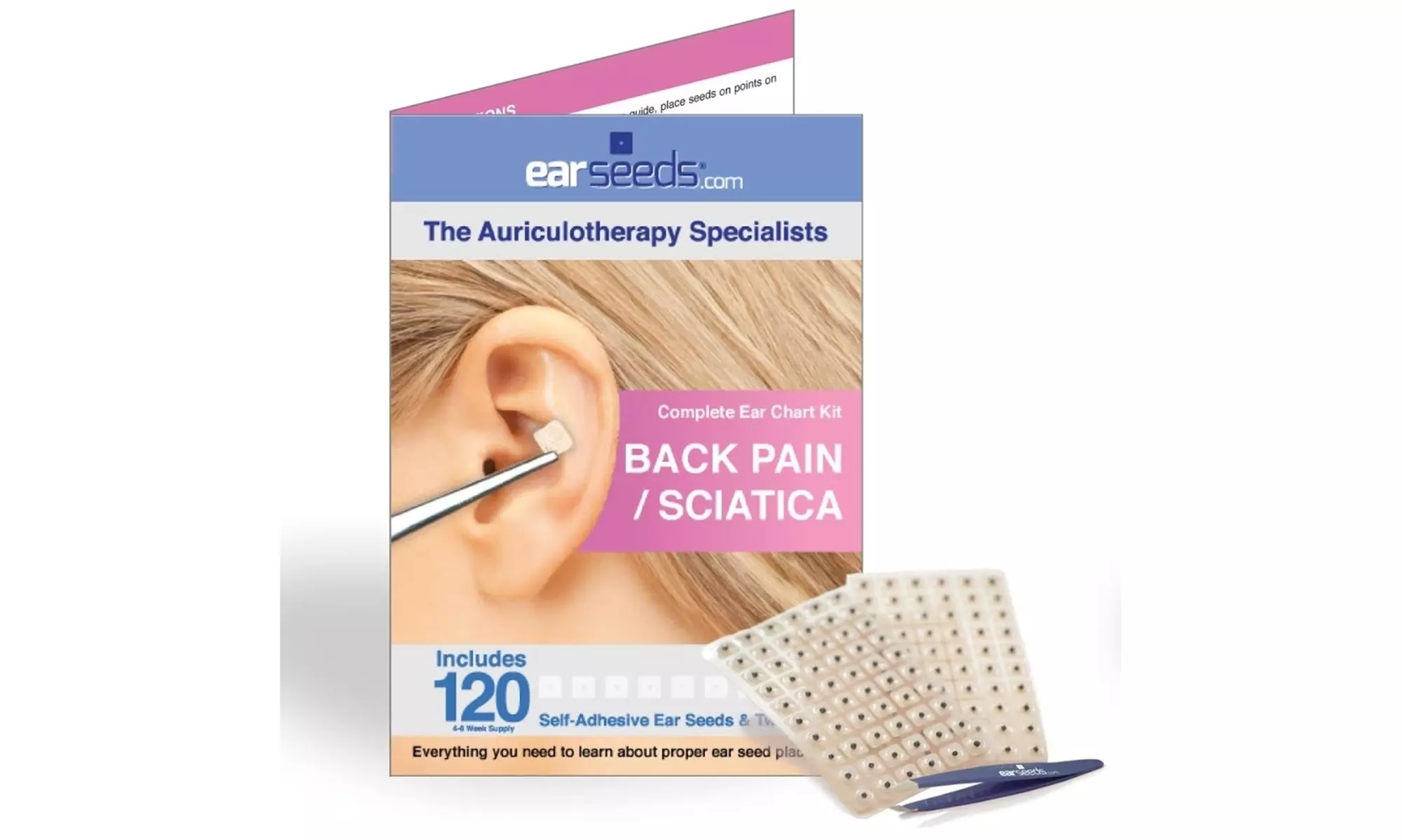 Back Pain Ear Seed Kit with Swarovski Crystal Pellet Kit - Primary Image