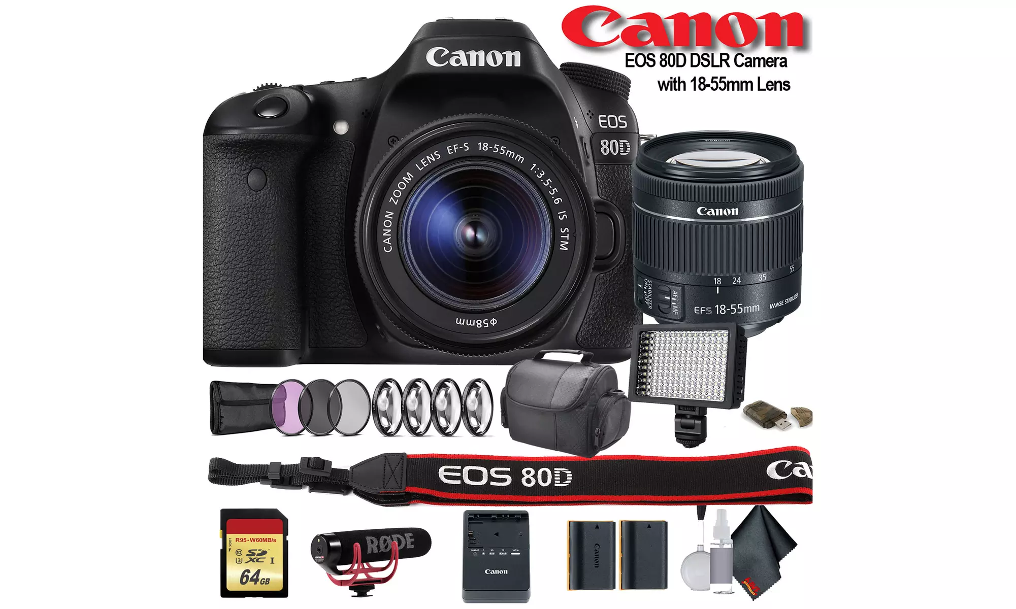 Canon EOS 80D DSLR Camera with 18-55mm Lens  Intl Model  - Second Medium