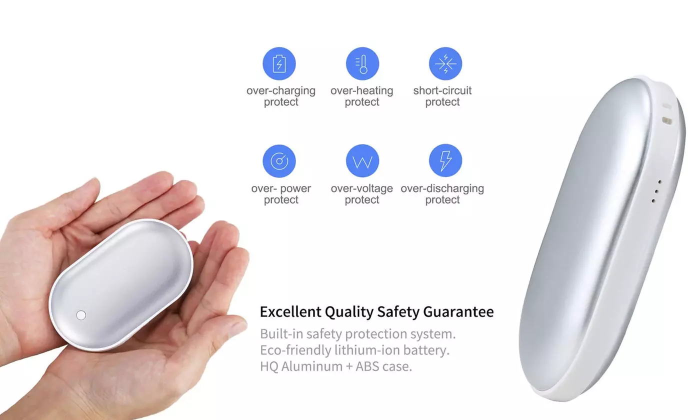 5000mAh Reusable Electric Pocket USB Hand Warmers Power Bank