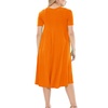 Image 3: Women's A-Line Short Sleeve Loose Fit Jersey Knit Solid Dress