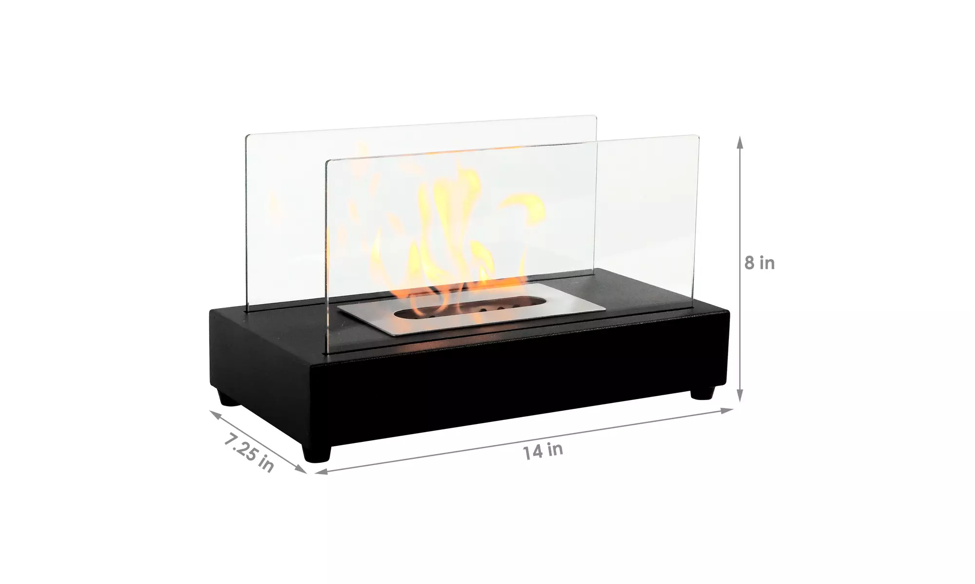 Sunnydaze El Fuego Ventless Bio Ethanol Tabletop Indoor Fireplace-Color Options - Primary Image