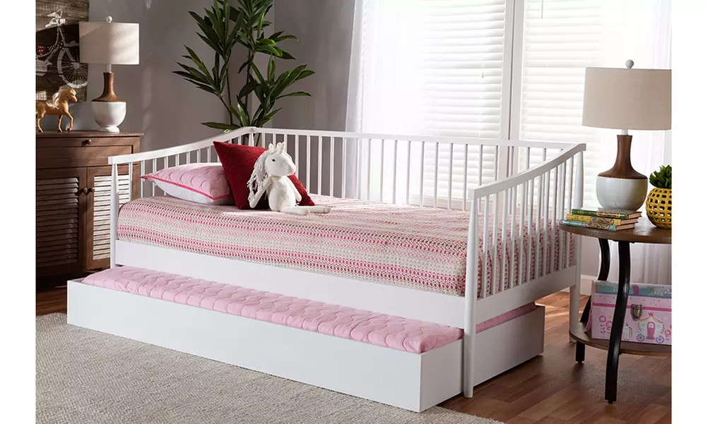 Renata Wood Twin Size Spindle Daybed  - Primary Image