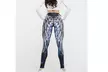 New Women Angel Wing Feather Printed Gym Workout Fitness Yoga Pants - Second Medium