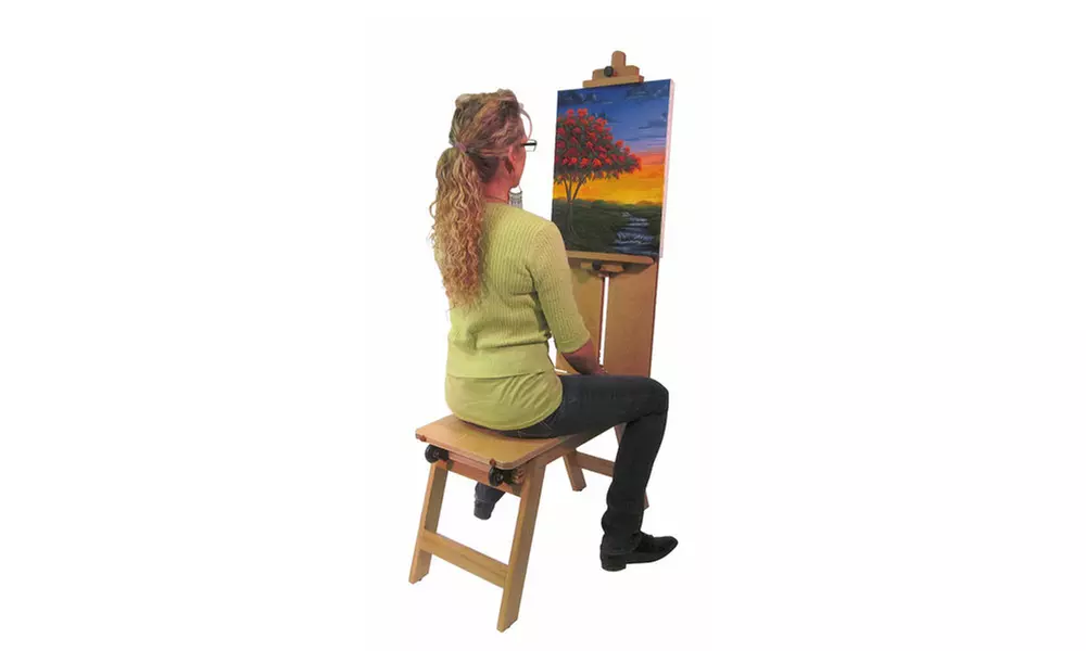 Martin Rolling Wooden Bench Style Easel - Primary Image