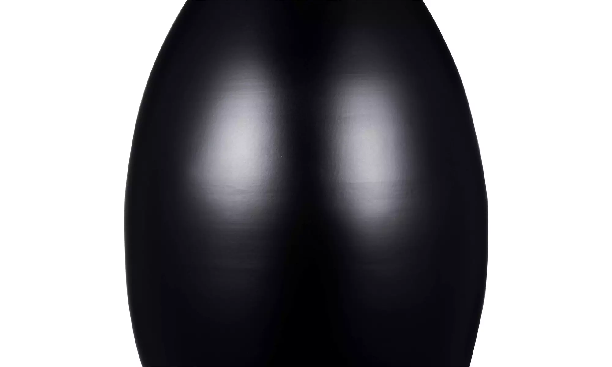 Handcrafted 16 Inch Tall Black Bamboo Vase Decorative Glazed Bottle Neck - Second Medium