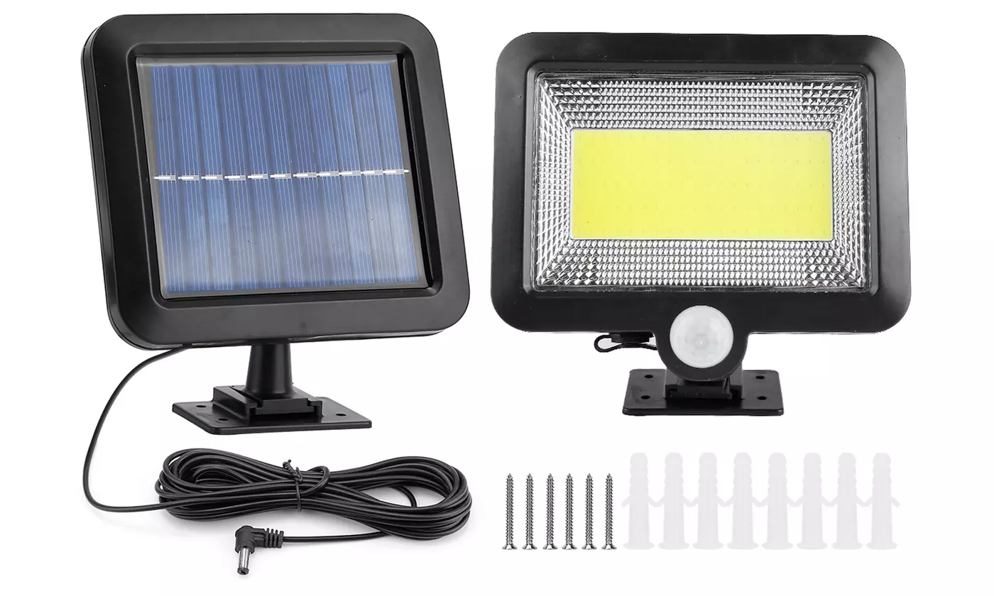 SolarEK 100-LED Solar Powered Wall Light PIR Infrared Motion Sensor Spotlight