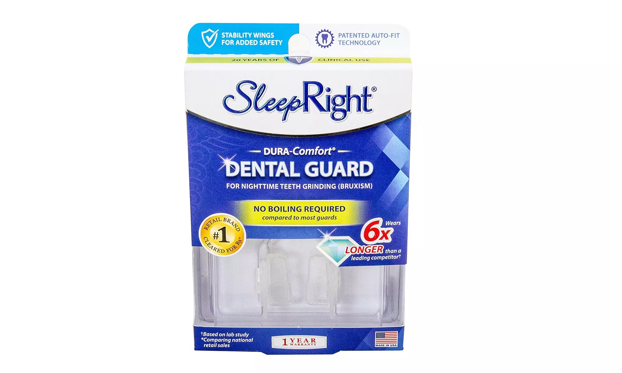 SleepRight Dura-Comfort Dental Guard Mouth Guard to Prevent Teeth Grinding  - Second Medium